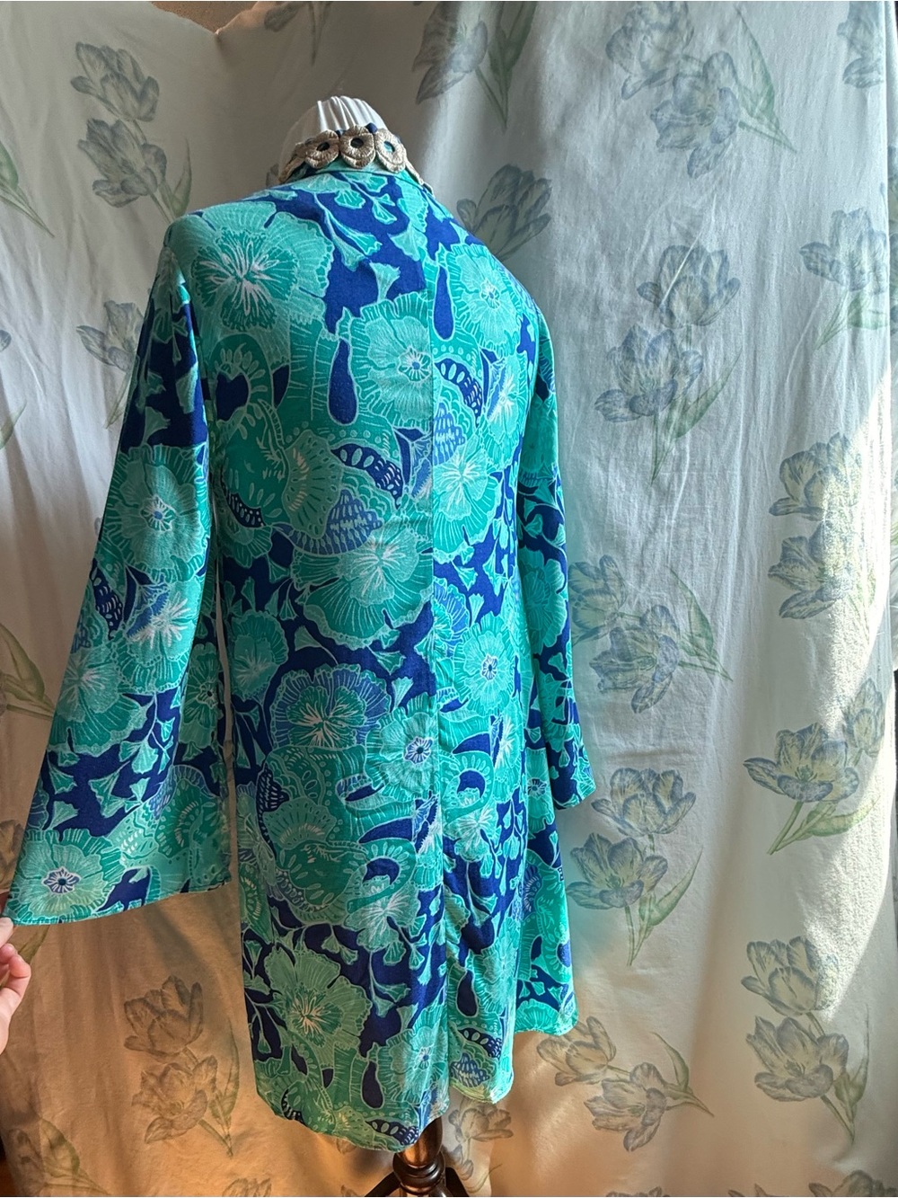 Bright Turquoise, Royal Blue & Gold Lilly Pulitzer Dress - Picture 8 of 16